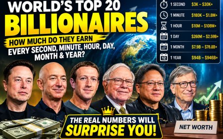 How Much Do the World’s 20 Richest Billionaires Have Every Second? The Numbers Are Almost Impossible to Imagine