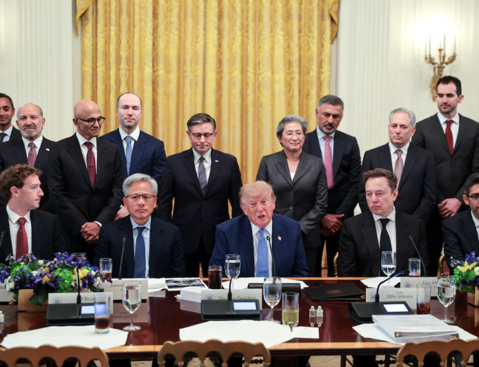 Trump Unveils AI Safety Accord With Tech Giants as Companies Agree to Stronger Self-Policing